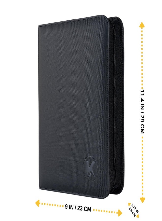 KUOOKING Toploader Binder, Holds 128+ Toploaders, 4 Pocket Top Loader Card Storage Case, Double-Sided Pockets for trading card in 3 x 4'' Toploaders - Image 3